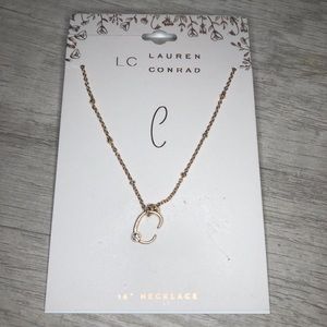 LC Lauren Conrad C Monogram Letter Necklace